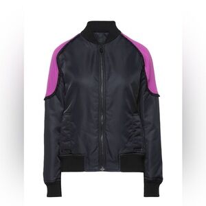 Trussardi Black and Purple Bomber Jacket